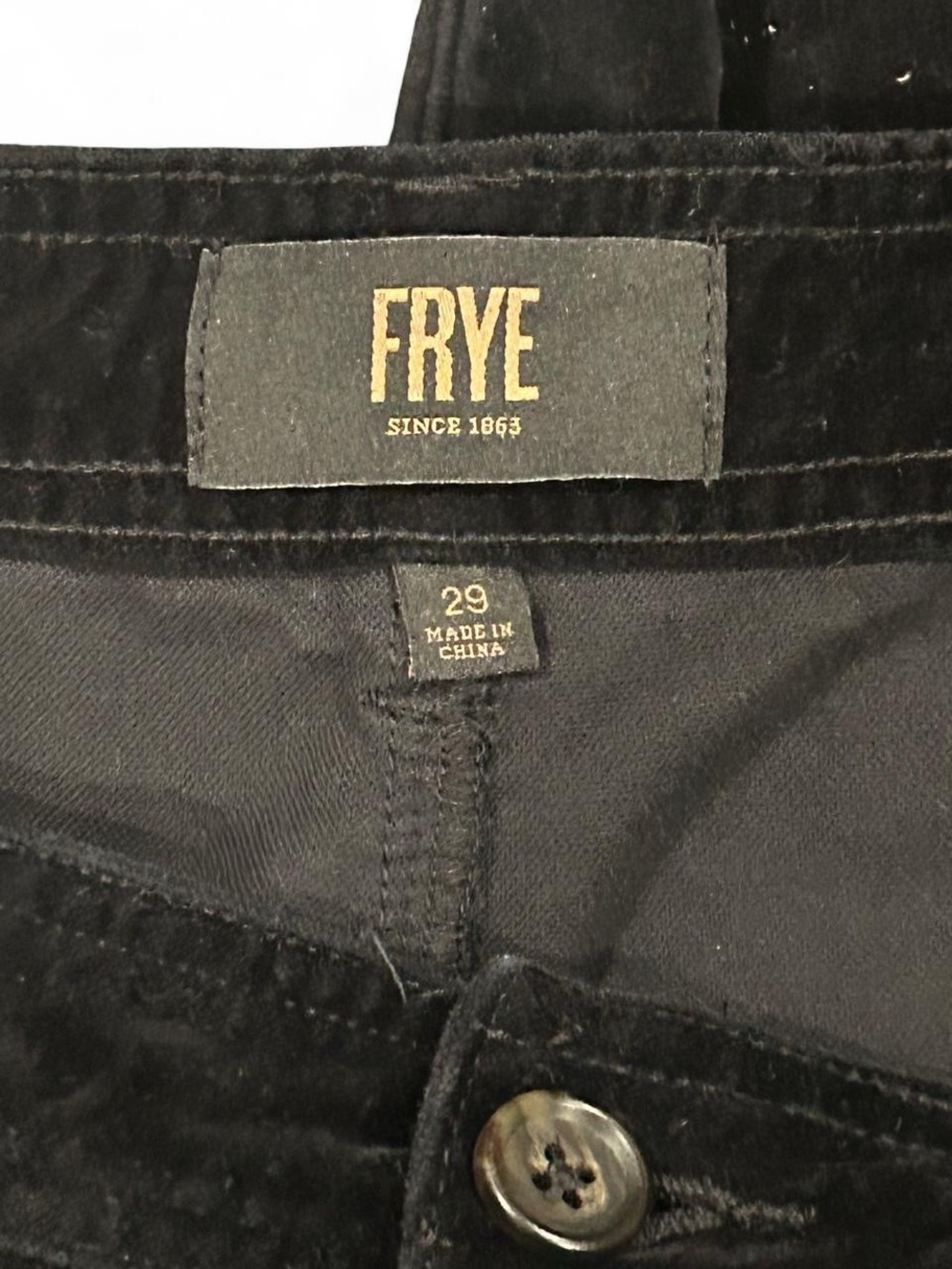 Frye Wide Leg Black Velvet Pants - Picture 5 of 5
